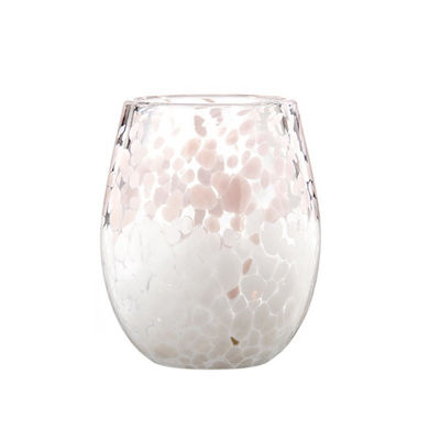 460ML Hand Blown Glass Candle Jar For For Home Decoration Wedding Artisan Leopard Printing Spotted Colored
