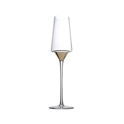 Custom 210ml Crystal Clear Trumpet Shaped Burgundy Wine Goblet for Weddings - Long Stem Design