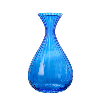 230ml Sapphire Blue Crystal Wine Glasses (Set of 7) Lead-Free Retro Goblets for Weddings
