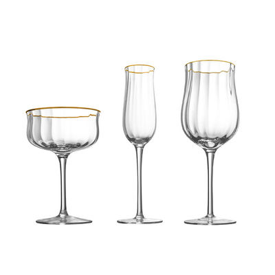 Bulk Wholesale Custom Logo 8-12OZ Lead Free Crystal Wedding Goblets Durable Clear & Dishwasher-Safe