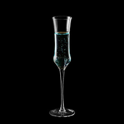 Clear Bulk Glassware Hand-Blown Crystal Champagne Flutes 7.5oz (Set of 6) for Hospitality/Gifting