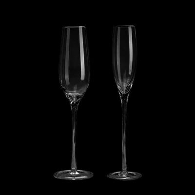 Bulk 6-10oz Crystal Champagne Flutes | Chip-Resistant Laser-Engraved Glassware for Hotels & Galas