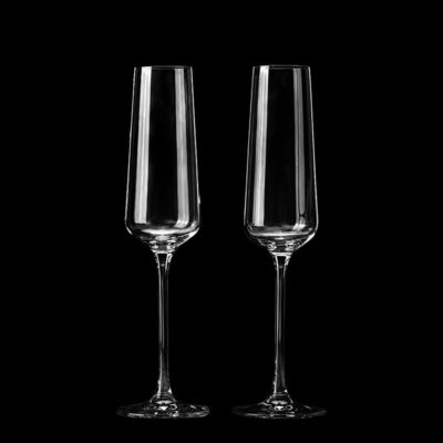 Bulk 6-10oz Crystal Champagne Flutes | Chip-Resistant Laser-Engraved Glassware for Hotels & Galas