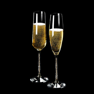 6-10OZ Bulk Crystal Champagne Flutes | Lead-Free Chip-Resistant Glassware for Hotels/Weddings