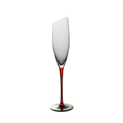 Hospitality Bulk Orders Custom Logo 6-10oz Crystal Flutes Lead-Free Chip-Resistant Glassware