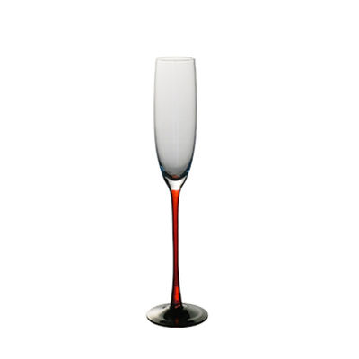 Hospitality Bulk Orders Custom Logo 6-10oz Crystal Flutes Lead-Free Chip-Resistant Glassware