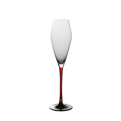 Hospitality Bulk Orders Custom Logo 6-10oz Crystal Flutes Lead-Free Chip-Resistant Glassware