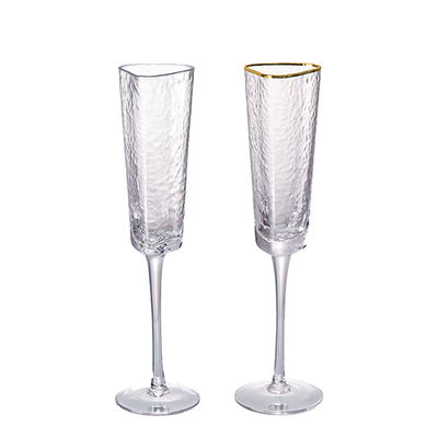 B2B Wholesale:Bulk Hotel Glassware: Custom 6-10oz Chip-Resist Crystal Flutes - Lead-Free, Durable