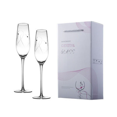 B2B Bulk:Custom 6-10oz Tempered Crystal Flutes | Hotel Bulk Glassware Lead-Free Chip-Resistant