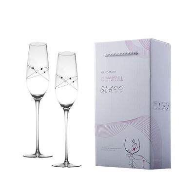 B2B Bulk:Custom 6-10oz Tempered Crystal Flutes | Hotel Bulk Glassware Lead-Free Chip-Resistant