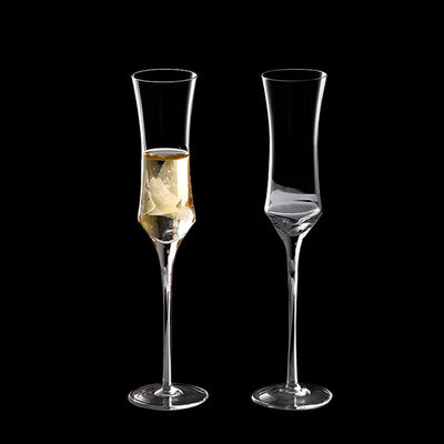 Custom B2B 6-10oz Crystal Flutes | Commercial Hospitality Glassware Lead-Free, Impact-Resistant