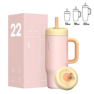 Bulk Custom Stainless Steel Insulated Bottles|18-64oz Vacuum with Straw/Handle|BPA-Free FDA Approved