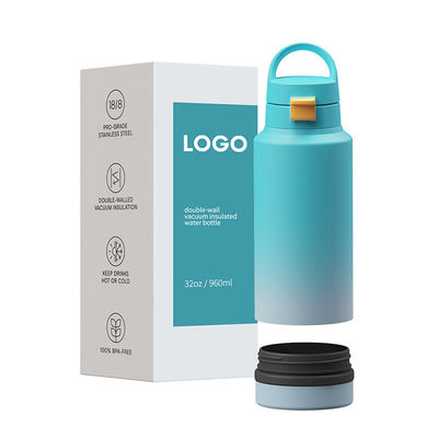 Custom Bulk 18-32oz Stainless Steel Vacuum Bottles w/ Straw/Handle | FDA Passed, BPA-Free, Heavy-Duty