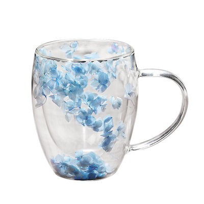 Bulk 350ml Flower Coffee Mugs & Glass Cups | Wholesale Custom Logo Heatproof BPA-Free Business Gifts