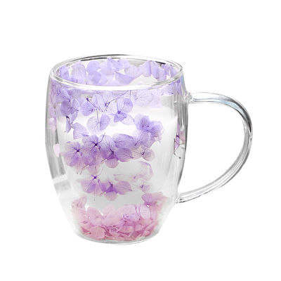 Bulk 350ml Flower Coffee Mugs & Glass Cups | Wholesale Custom Logo Heatproof BPA-Free Business Gifts