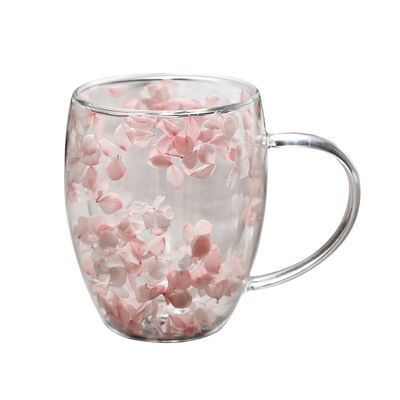 Bulk 350ml Flower Coffee Mugs & Glass Cups | Wholesale Custom Logo Heatproof BPA-Free Business Gifts