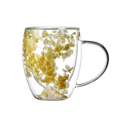 Bulk 350ml Flower Coffee Mugs & Glass Cups | Wholesale Custom Logo Heatproof BPA-Free Business Gifts