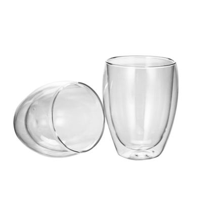 Custom 12oz Double Layer Coffee Mugs|Bulk Order BPA-Free Heatproof Glass Cups|Corporate Promotional Gifts