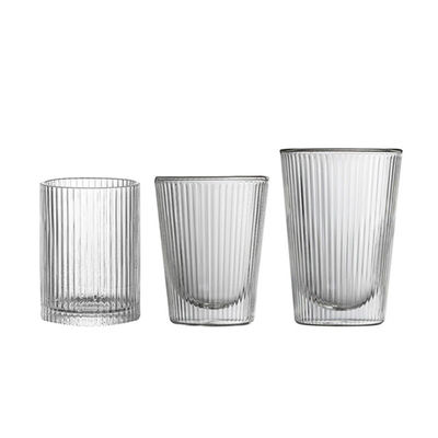 B2B Custom 12oz Textured Glass Mugs | Bulk FDA-Certified Heat-Resistant Coffee Cups