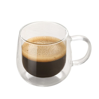 B2B Custom 12oz Unique Glass Coffee Mugs with Handle | Bulk FDA-Certified Heatproof Cups
