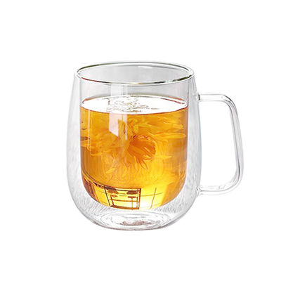 B2B Custom 12oz Unique Glass Coffee Mugs with Handle | Bulk FDA-Certified Heatproof Cups