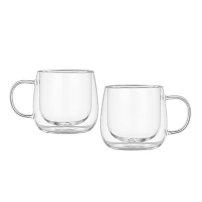 B2B Custom 12oz Unique Glass Coffee Mugs with Handle | Bulk FDA-Certified Heatproof Cups