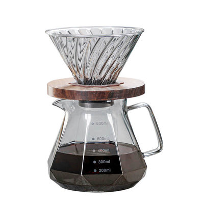 B2B Custom 400ml Glass Coffee Brewer with Stainless Steel Filter & Glass Handle|For Cafes & Catering