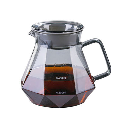 B2B Custom 400ml Glass Coffee Brewer with Stainless Steel Filter & Glass Handle|For Cafes & Catering