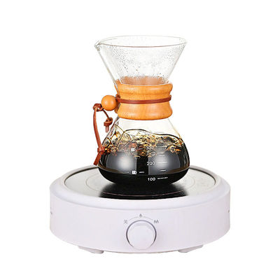 Commercial-Grade Custom 400ml Glass Coffee Dripper | SS Filter + Wooden Handle | Ideal for Cafes,Catering