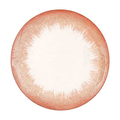 Custom13IN Gold Foil Leaf Rim Glass Plates|Commercial-Grade Shatterproof|B2B Wholesale Pricing