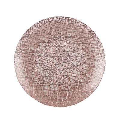 Wholesale Custom Gold Glass Charger Plates|FDA Approved Eco-Friendly|Bulk Orders for Hotels&Restaurants