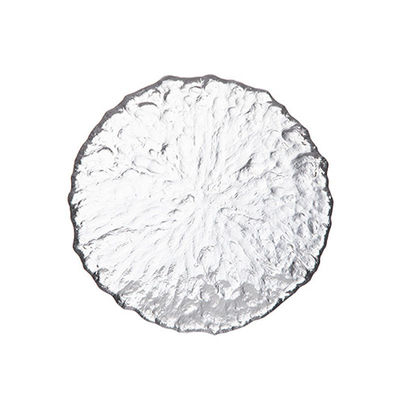Gold Edged Glass Plates|Gold Foil Rim|Commercial-Grade|Hotel Bulk Wholesale|Custom Logo Engraving