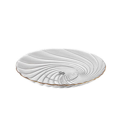 Gold-Edged Textured Glass Plates | Bulk Wholesale | OEM Service | Wedding/Hotel Supply | Fast Fulfillment