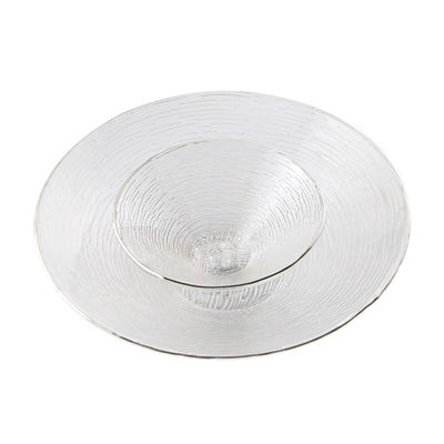 Gold-Edged Textured Glass Plates | Bulk Wholesale | OEM Service | Wedding/Hotel Supply | Fast Fulfillment