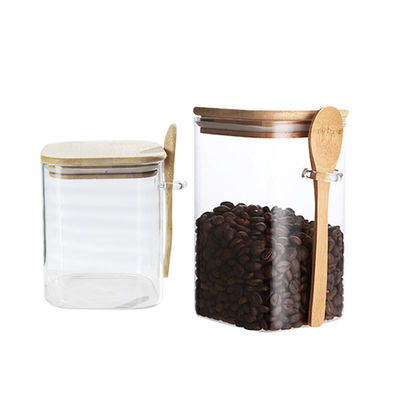 Industrial-Grade Glass Jars with Spoon | B2B Bulk Orders | Airtight Bamboo Lids | Custom Branding