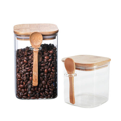 Industrial-Grade Glass Jars with Spoon | B2B Bulk Orders | Airtight Bamboo Lids | Custom Branding