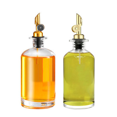 B2B Premium 500ml Glass Oil & Vinegar Dispenser Set | Non-Drip Stainless Spouts | Elegant UV-Shield Design