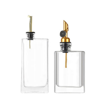 Custom B2B 500ml Glass Oil Dispenser|Drip-Proof Stainless Steel Spout| V-Protective Commercial Design