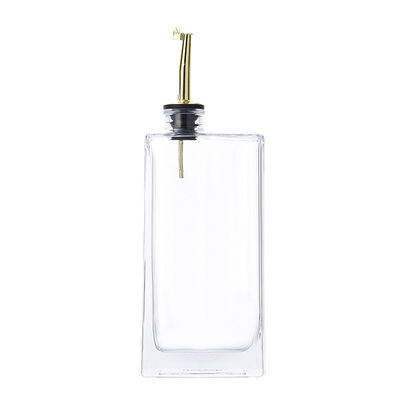Custom B2B 500ml Glass Oil Dispenser|Drip-Proof Stainless Steel Spout| V-Protective Commercial Design