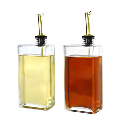 Custom B2B 500ml Glass Oil Dispenser|Drip-Proof Stainless Steel Spout| V-Protective Commercial Design