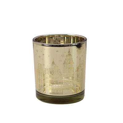 Bulk Electroplated Christmas Candle Jars: B2B Supply, Custom Logo, Durable for Candle Makers & Retailers