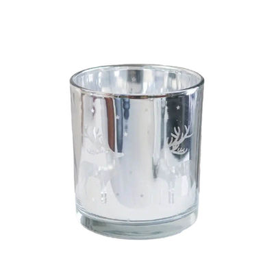 B2B Electroplated Christmas Candle Jars: Bulk Order, Custom Design, Shatter-Resistant for Candle Brands