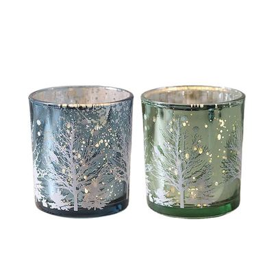 B2B Electroplated Christmas Candle Jars: Bulk Order, Custom Design, Shatter-Resistant for Candle Brands