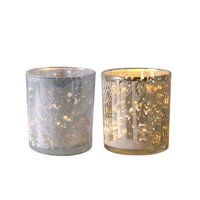 B2B Electroplated Christmas Candle Jars: Bulk Order, Custom Design, Shatter-Resistant for Candle Brands