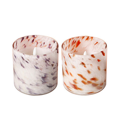 Wholesale Watercolor Glass Candle Holders - Heat Resistant Candle Jars with Custom  logo for Retail