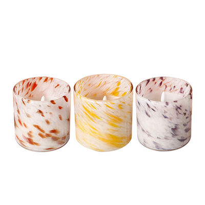 Wholesale Watercolor Glass Candle Holders - Heat Resistant Candle Jars with Custom  logo for Retail