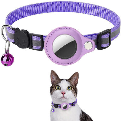 Custom Airtag Compatible Cat Collar | Wholesale Pet Safety Collar | Waterproof Airtag Bell