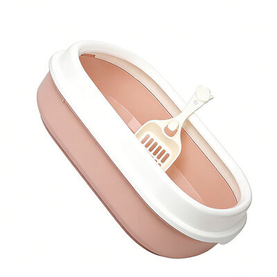 Wholesale Extra Large Cat Litter Box, Durable Anti-Spill Low Entry Pet Litter Pan with Scoop