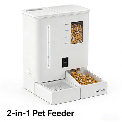 Auto Pet Feeder, Timed Meal Control, Large Capacity, Dual Power Supply Smart Feeder for US EU Market