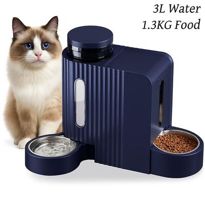 WiFi Automatic Cat Feeder Smart Timed Feeder Portion Control Anti-Stuck Dual Power Supply Pet Dispenser